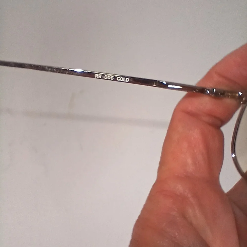 Vtg Europa Eyewear Aviator Glasses Gold Metal Frame Only 70s 80s 54-18 140mm